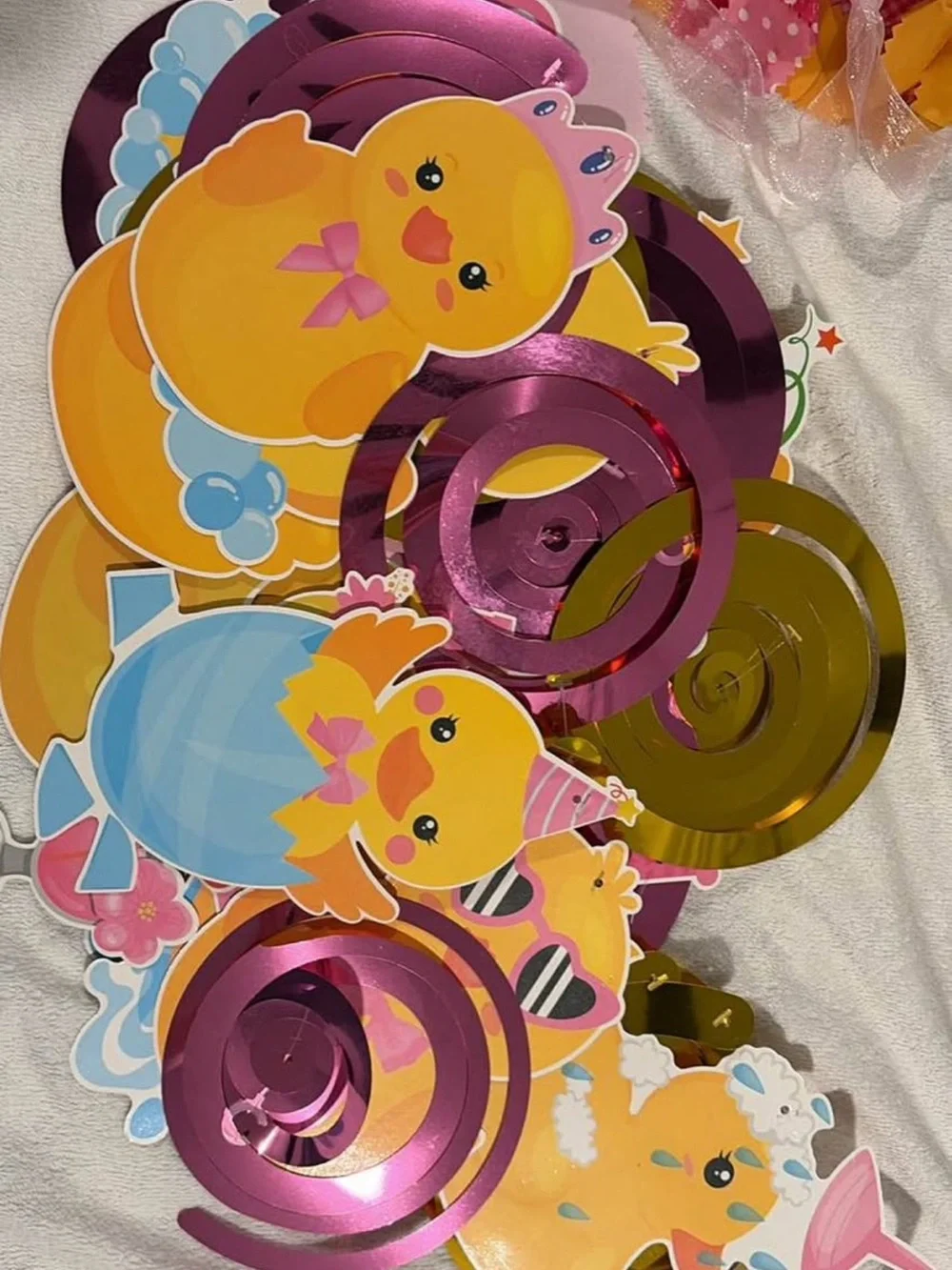 Pink and Yellow Duckling Party decor